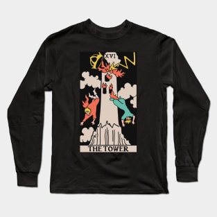 The Tower Tarot Card - Witchy Magic Long Sleeve T-Shirt